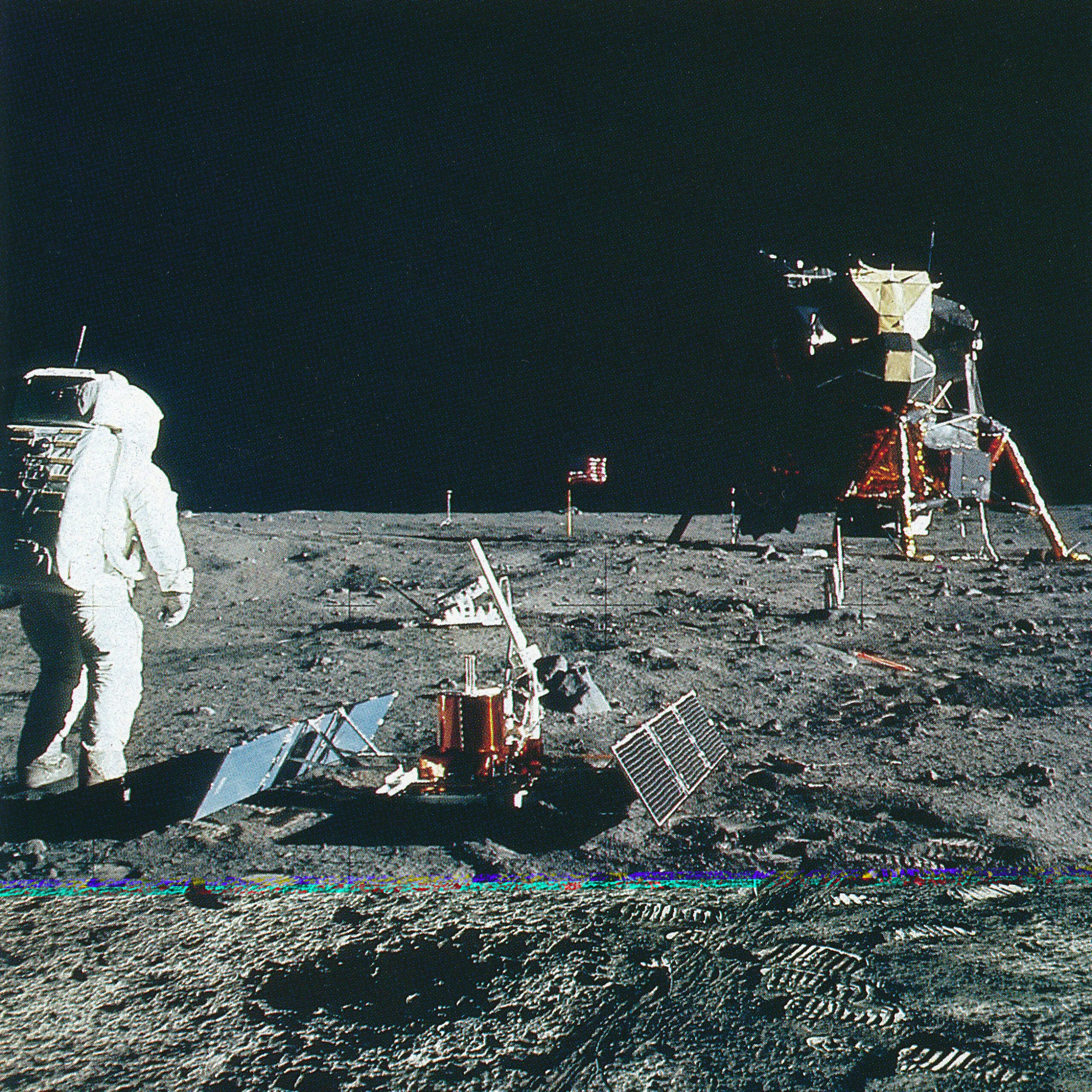 Instruments, Flag, and the Lunar Module