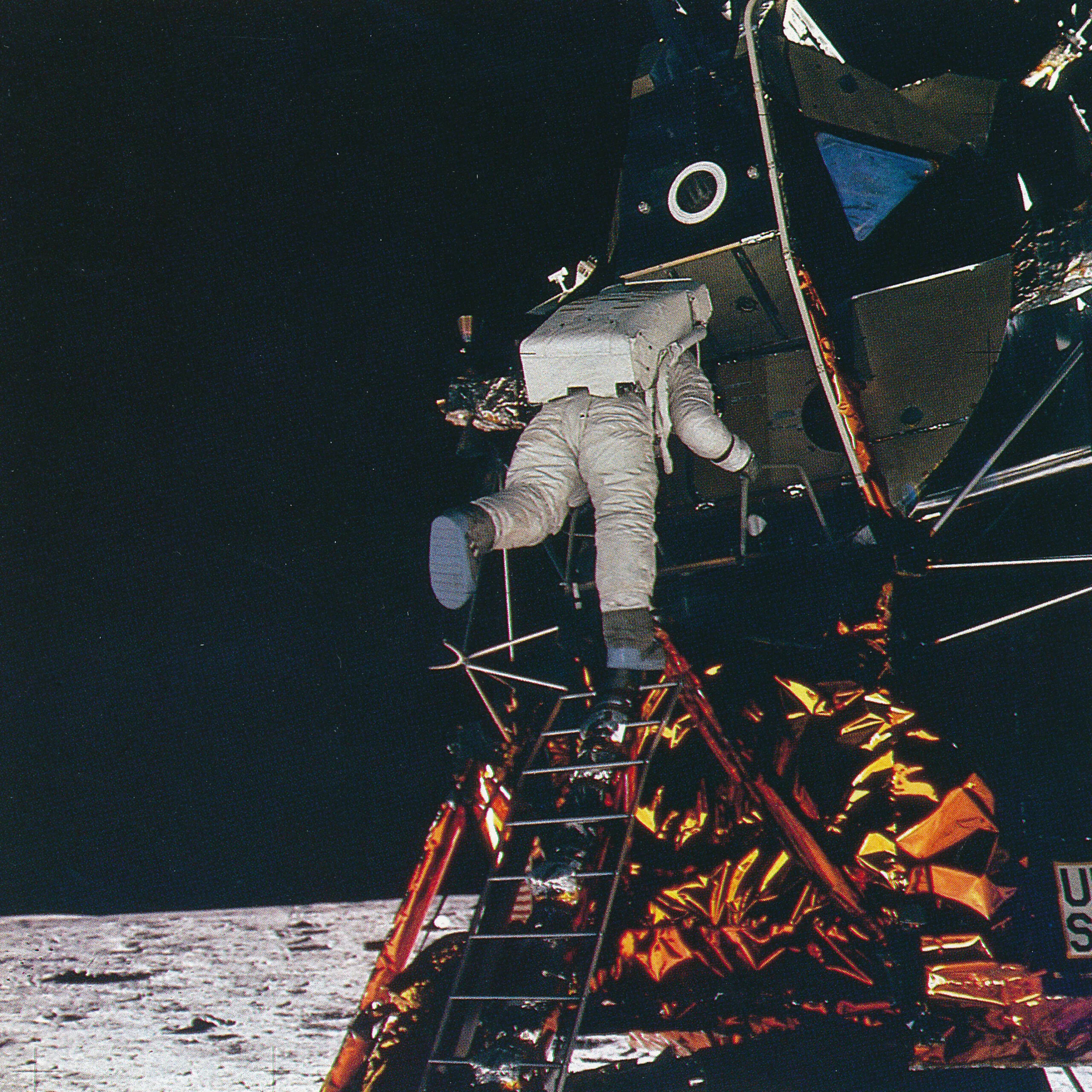 The Astronaut and the Lunar Module Ladder